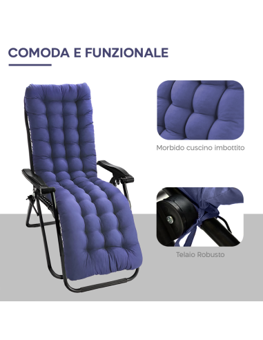 2pz Sedia Sdraio Pieghevole Cuscino Gravità...