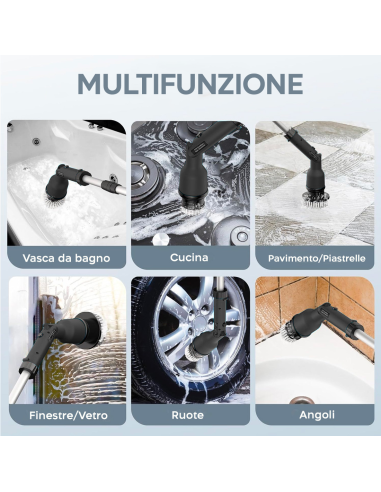 Spazzola Rotante Elettrica Batteria 26V Senza...