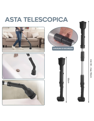 Spazzola Rotante Elettrica Batteria 26V Senza...