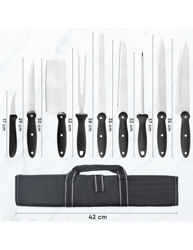 Set 9 Coltelli da Cucina con Custodia...
