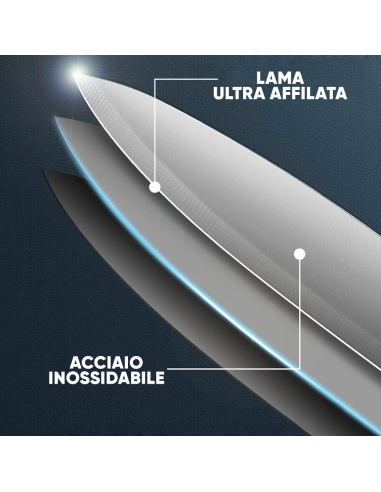 Set 9 Coltelli da Cucina con Custodia...