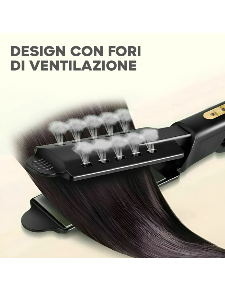 Piastra Capelli Lisciante Ceramica Temperatura Regolabile 220° Fori Ventilazione