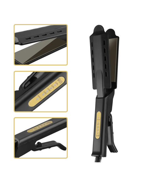 Piastra Capelli Lisciante Ceramica Temperatura Regolabile 220° Fori Ventilazione