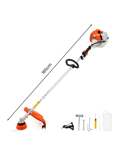 Decespugliatore Tagliabordi 52cc a Scoppio Motore Benzina 2 Tempi Multifunzione