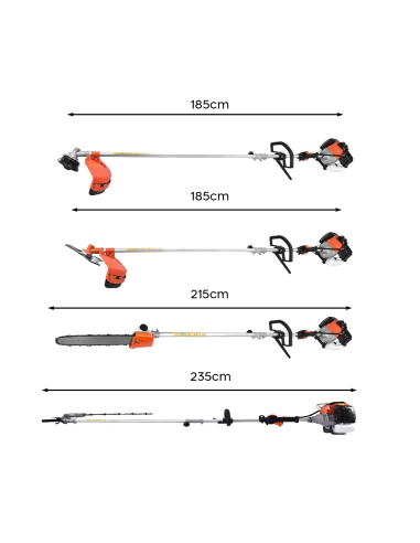 Decespugliatore Tagliabordi 4 in 1 52cc Motore...