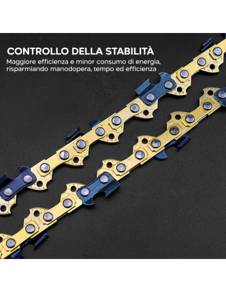 Catena da 12 Pollici Ricambio Motosega Elettrica a Batteria in Acciaio