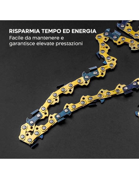 Catena da 12 Pollici Ricambio Motosega Elettrica a Batteria in Acciaio