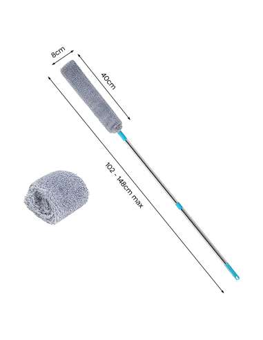 Spolverino Telescopico Estensibile Panno in...