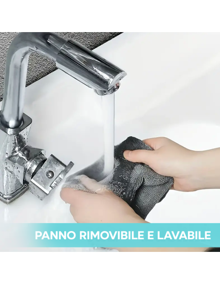 Spolverino Telescopico Estensibile Panno in Microfibra per Polvere e Pavimenti