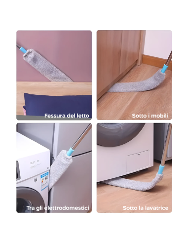 Spolverino Telescopico Estensibile Panno in...