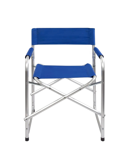 Set 2pz Sedia Regista in Alluminio e Textilene Pieghevole da Campeggio 82x57x55