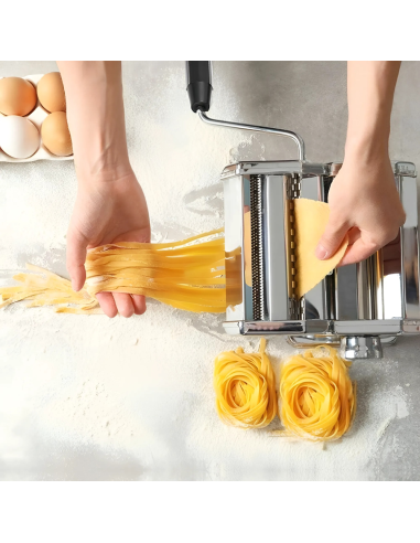 Mini Macchina per Pasta Fresca Manuale Acciaio...