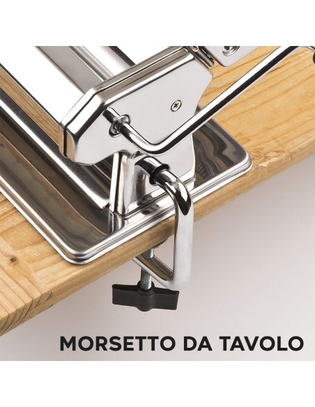 Mini Macchina per Pasta Fresca Manuale Acciaio 7 Regolazioni Lasagne Fettuccine