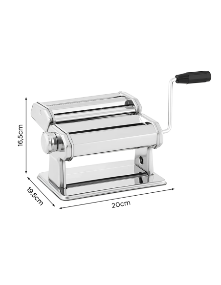 Mini Macchina per Pasta Fresca Manuale Acciaio 7 Regolazioni Lasagne Fettuccine