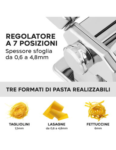 Mini Macchina per Pasta Fresca Manuale Acciaio...