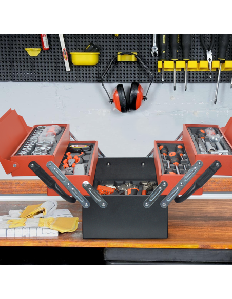 Cassetta Porta Attrezzi Valigetta Portatile Cassetta 85 Utensili di Ferramenta