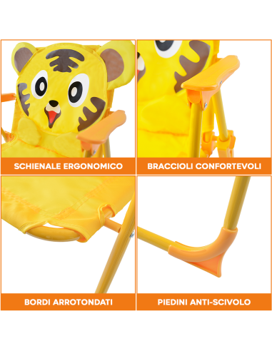 Set Giardino Bambini 4pz Tavolo Sedie e...