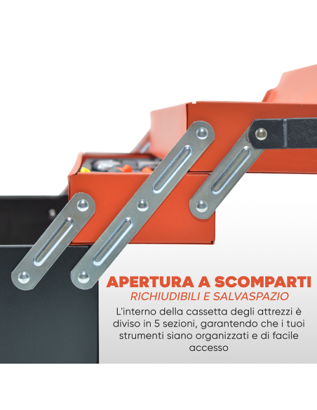 Cassetta Porta Attrezzi Valigetta Portatile Cassetta 85 Utensili di Ferramenta