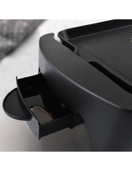 Piastra Elettrica Alluminio Bistecchiera Antiaderente 2200W Extralarge 65.5x29cm