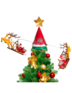 Puntale Rotante per Albero di Natale Girevole a 360° Luci... 2