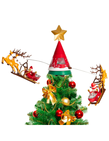 Puntale Rotante per Albero di Natale Girevole a...
