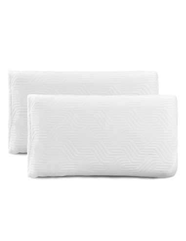 Image of 2pz Guanciale Memory Foam Cervicale Alto 11cm Fresco Respiro Cuscino Aloe Vera052