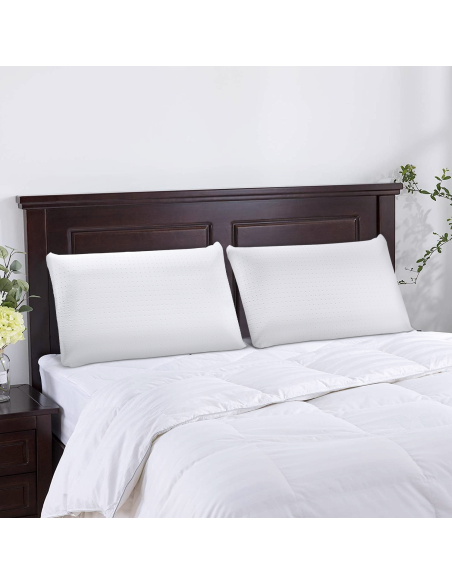2pz Guanciale Memory Foam Letto Cuscino Spessore 15cm Ortopedico per Cervicale