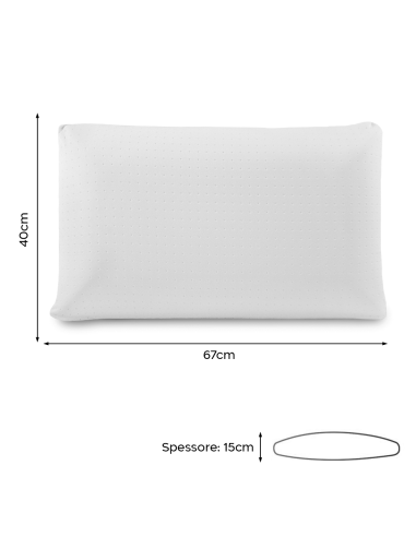2pz Guanciale Memory Foam Letto Cuscino...