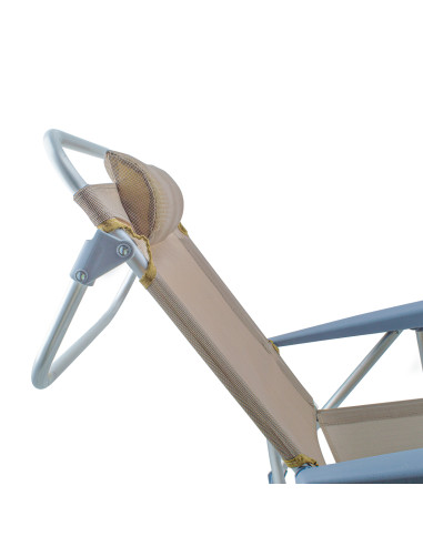 2pz Sedia Sdraio Spiaggina Mare Textilene con...