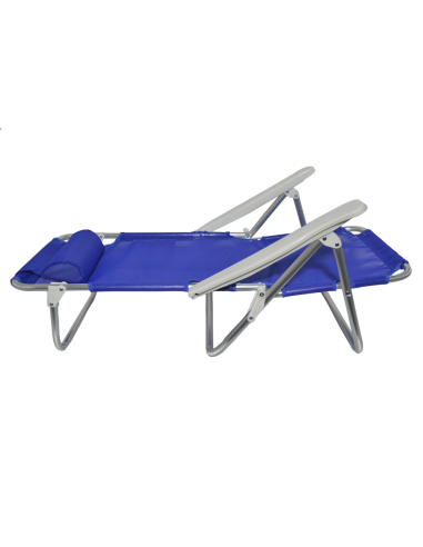 2pz Sedia Sdraio Spiaggina Mare Textilene con...