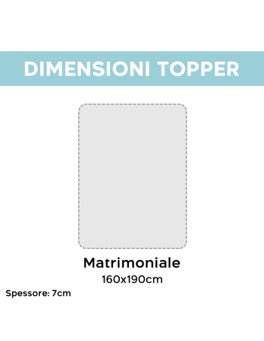 Topper Coprimaterasso Matrimoniale 7cm...