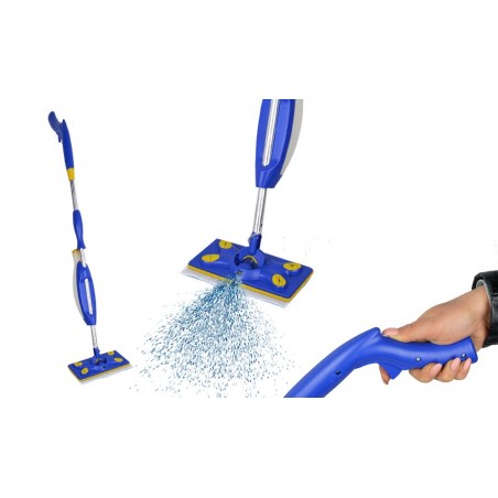 Scopa spray lavapavimenti 2 in 1 igienizzante manuale con panno lavabile in microfibra