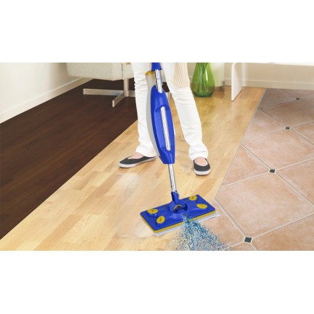 Scopa spray lavapavimenti 2 in 1 igienizzante manuale con panno lavabile in microfibra