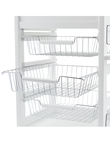 Carrello Portapane 3 Cassetti Portabottiglie...