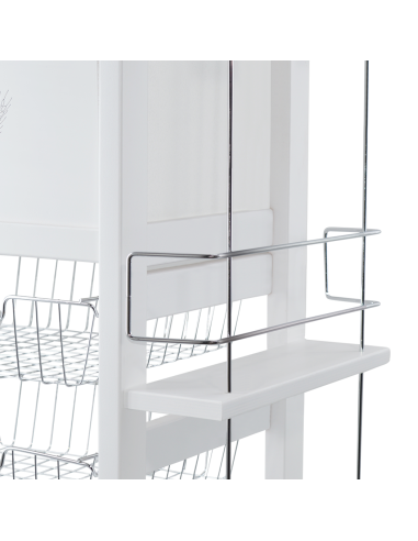 Carrello Portapane 3 Cassetti Portabottiglie...