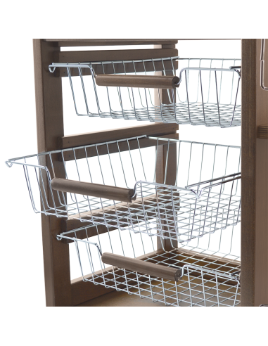 Carrello Portapane 3 Cassetti Portabottiglie...