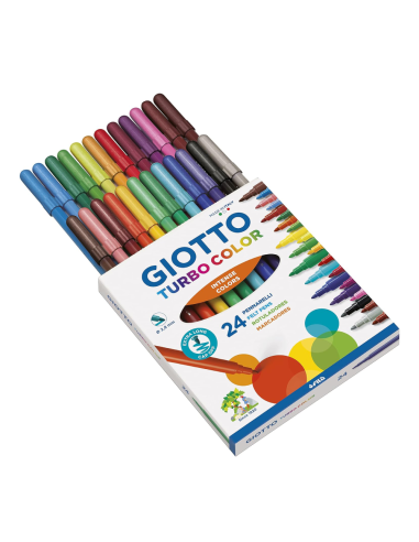 Giotto Turbo Color 24 Pennarelli Punta Fine 2,8...