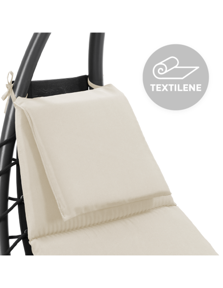 Sedia Sdraio con Ombrellone Parasole BALI Amaca in Acciaio da Esterno 165x98x180