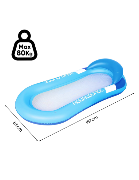 Materassino Gonfiabile con Rete Lettino Poltrona con Cuscino Mare Piscina 167x85