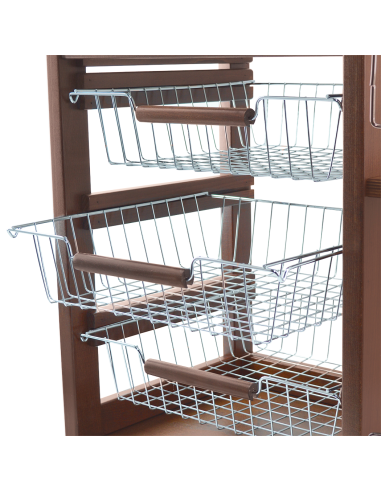 Carrello Portapane 3 Cassetti Portabottiglie...