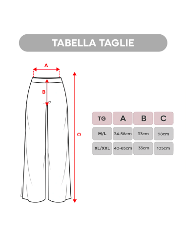 Set JANA 2 Pantaloni Donna Nero Bianco Gamba...