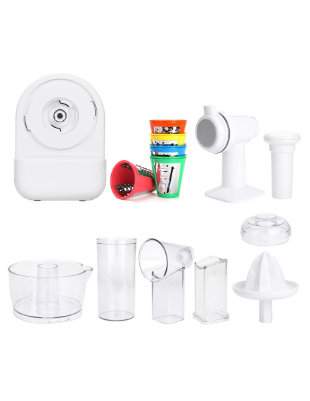 Robot da Cucina Multifunzione 3 in 1 Spremiagrumi Grattugia Frulla e Affetta