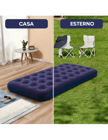 Materasso Gonfiabile Singolo da Campeggio e...