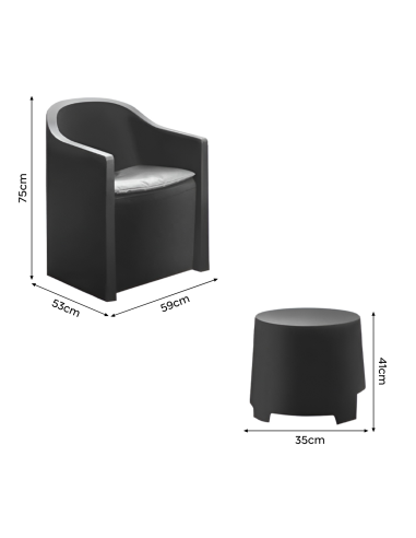 Set Giardino LUNA Salottino da Esterno 2...