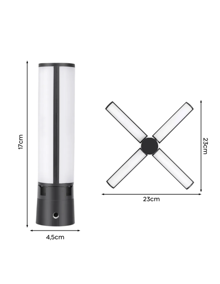 Luce LED Ricaricabile Pieghevole Illuminazione Foto Video Lampada Portatile 5V