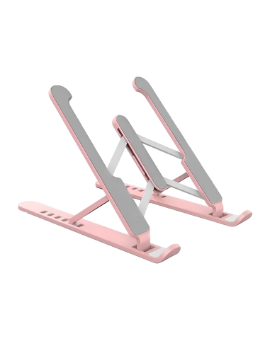 Supporto Notebook PC Portatile Pieghevole 6 Livelli di Inclinazione Antiscivolo Rosa