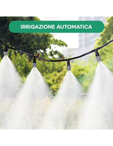 2pz Kit Sistema di Irrigazione Automatica Nebulizzatore per Esterno Cavo 10mt