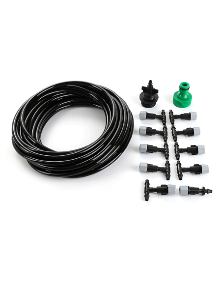 2pz Kit Sistema di Irrigazione Automatica Nebulizzatore per Esterno Cavo 10mt