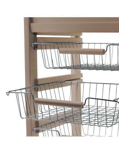 Carrello Portapane 3 Cassetti Portabottiglie...