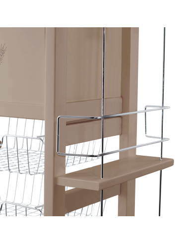 Carrello Portapane 3 Cassetti Portabottiglie...